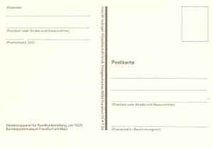 Postkarte Bundespostmuseum Rueckseite Kleinformat